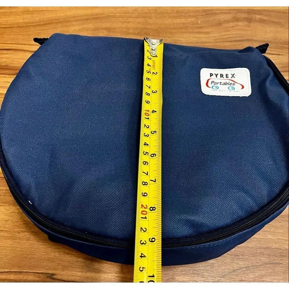 Vintage Pyrex Portables Round Insulated Bag With Cold/Hot Thermal Pockets